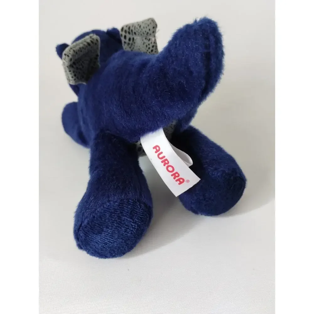 2020 Aurora Dragon Plush Toy Blue Sapphire Stuffed Animal Bean Bag 10